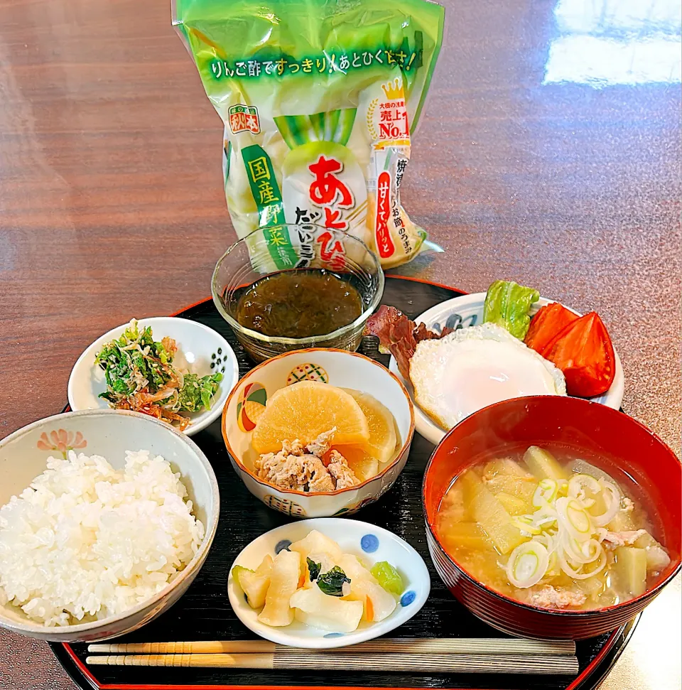 あとひき大根朝食|しえりママさん