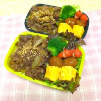 甘辛牛丼弁当❤|みちゅあしさん