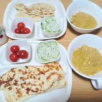 チキンカレー、手作りナン| るかぱぱさん