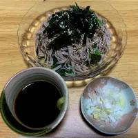 ニラざる蕎麦|料理好きなじいさまさん