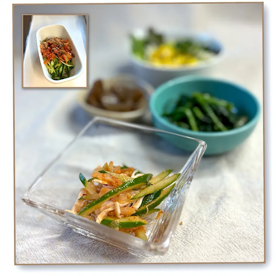 ササミと胡瓜のキムチ和え|かっちゃん杉さん