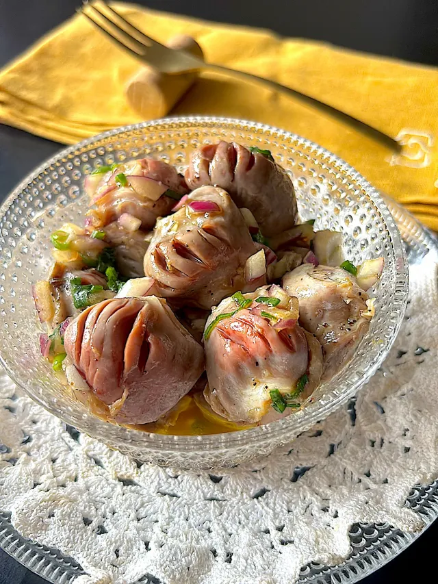 Snapdishの料理・レシピ写真:砂肝のコンフィ ~醤油こうじ｜万能すぎる『醤油こうじ』レシピ集！