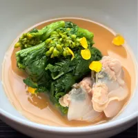 アッチさんの料理 菜の花のつゆだくおひたし|まる(丸大豆)さん