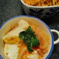 玉子と豆腐玉ねぎトマトがけ|由紀子さん