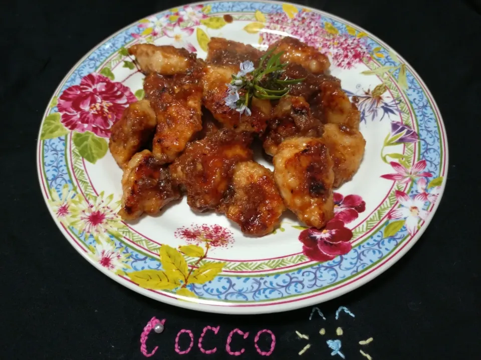 鶏むね肉の醤油麹みぞれ甘辛焼き✨|cocco+さん