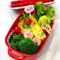 夫弁の残り物で自分弁当|りおさん