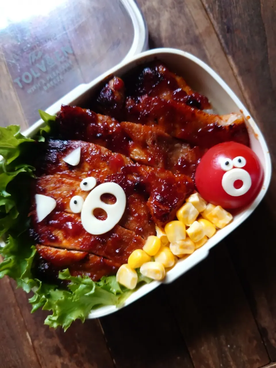 漢の…次女用🍱雨の日のポークチャップ弁当|ᵏᵒᵘさん