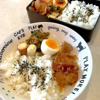 おっさんワンプレート&弁当　焼き肉　板東英二　たくあん　俺のチンピラ　ちくチー|ひげおやじさん