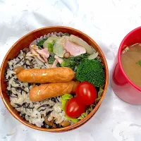 ケールとベーコン炒めとひじきご飯弁当|ゆっきーさん