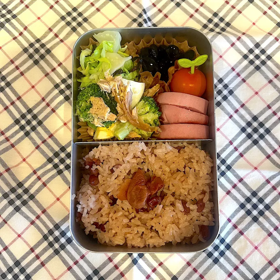 2025/03/12
ポークソーセージ
ブロッコリー🥦と卵のツナマヨサラダ
キャベツの塩昆布和え
黒豆（市販）
ミニトマト🍅|aichanさん