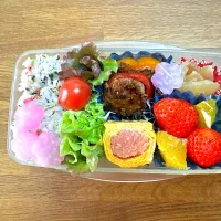 パプリカの肉詰め弁当|みもざさん