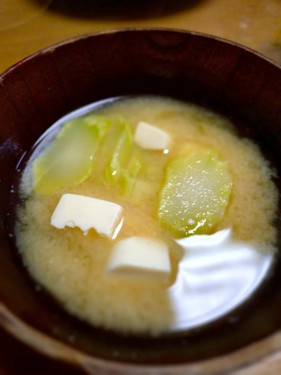 ブロッコリーの芯の味噌汁|さと♂さん