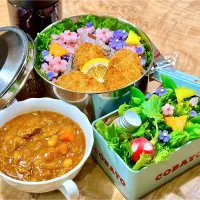 牡蠣フライカレー&ミニサラダ弁当|1480_kojiさん