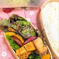 昨日のお弁当〜キャベツの豚バラ巻弁当|f.1125beさん