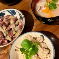 ホタルイカの酢味噌和え、豚汁、炊き込みご飯|アッコちゃん✨さん