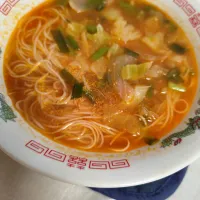 rikako♪。.:＊さんの料理 初めて作った麻辣湯風。あるものと五香粉も少し加えて、煮麺で!!|m.rafuさん