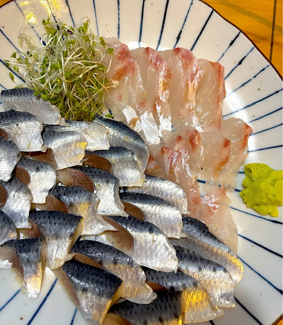 イワシと真鯛のお刺身を柵で買って来たら、大量になりました😅✨💕|てるみさん