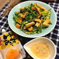 セリと油揚げのサラダ🥗