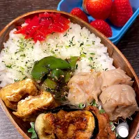 焼き茄子と焼売のお弁当|雑草シェリーさん