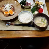 豚の角煮 ほたるいかとわかめの酢味噌|ちくわさん