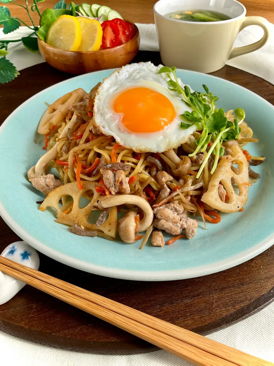 『FitDish』きんぴらごぼうde焼きそば|スイーツポテトさん