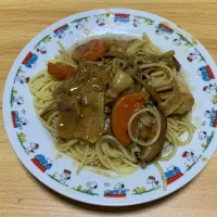 カレーパスタ🍝|料理好きなじいさまさん