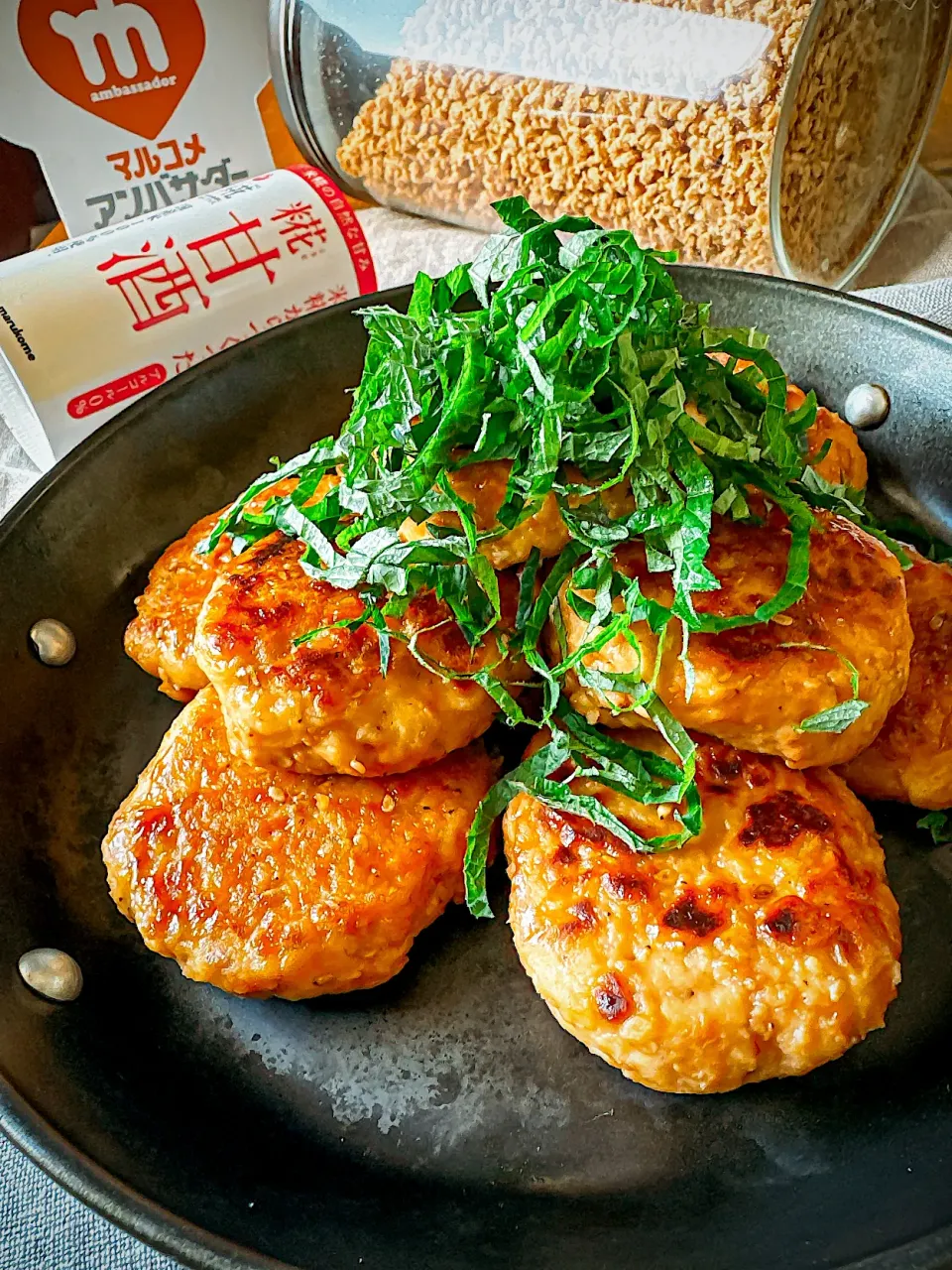ふわもち❣️はんぺんお豆腐大豆ミートバーグ|にゃんぺこさん