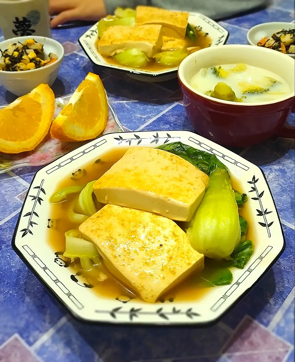 豆腐とチンゲン菜の中華煮込み|みったんさん