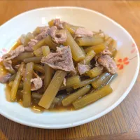 ふきと豚肉の煮物|きょうちゃんさん