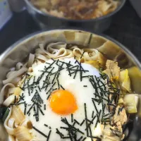 温とろろ肉うどん＆肉うどん