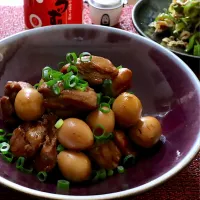 おかちさんの料理 鶏もも肉とうずらの卵の黒酢煮|かおるさん