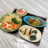 grandmaの晩ごはん☆ 今日は昨日の煮物に焼き豆腐を足して…
鶏の砂肝のネギ炒め…蕗のとうの味噌でおにぎりを頂きます|kaoriさん