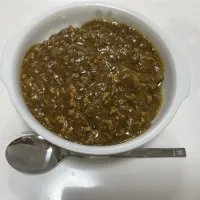 晩御飯☆キーマカレー。作り置き鶏そぼろと小分け冷凍してある合い挽き肉使って。|Saharaさん