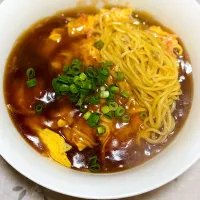 インスタントで天津麺