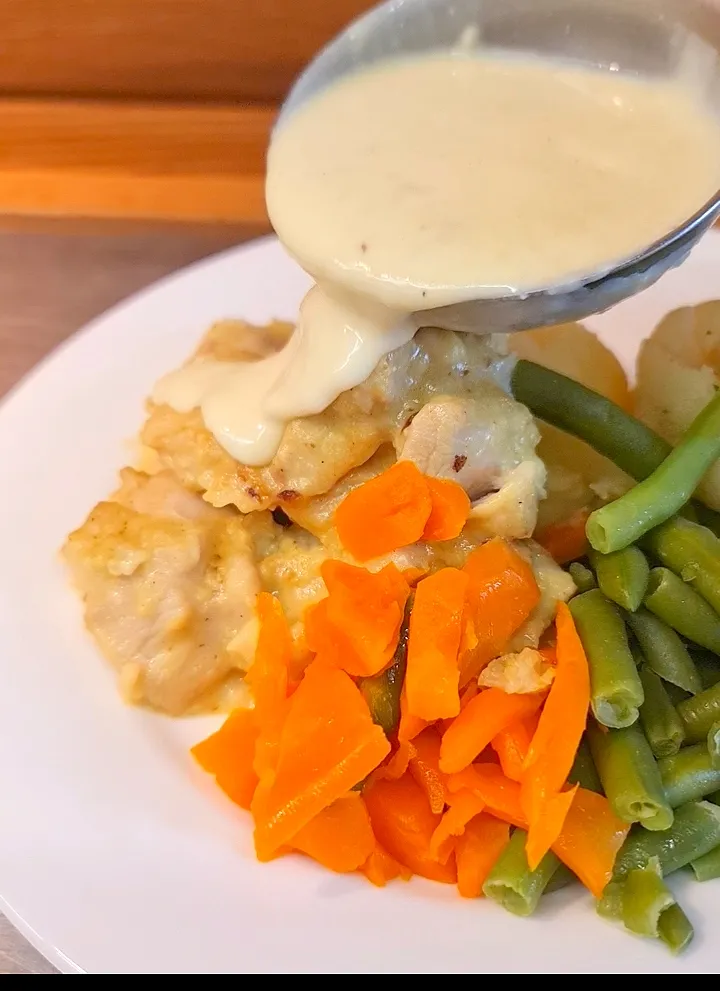 honey mustard chicken with sauce|ジェンルグクッキングさん