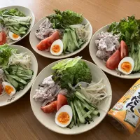 ＊胡麻だれ冷しゃぶサラダうどん🥗＊|＊抹茶＊さん