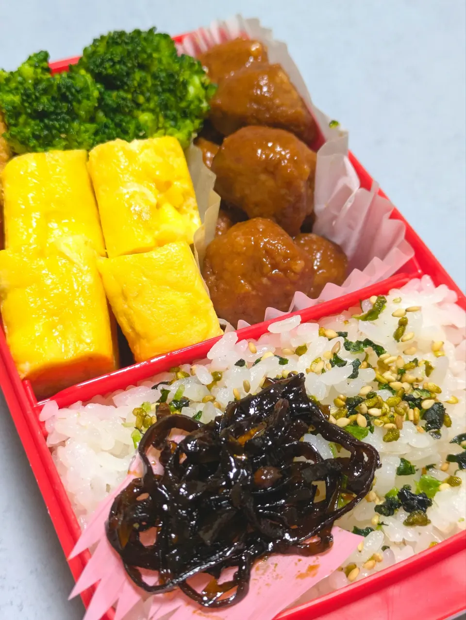 出汁巻き＆ミートボール弁当|闇夜の狸さん