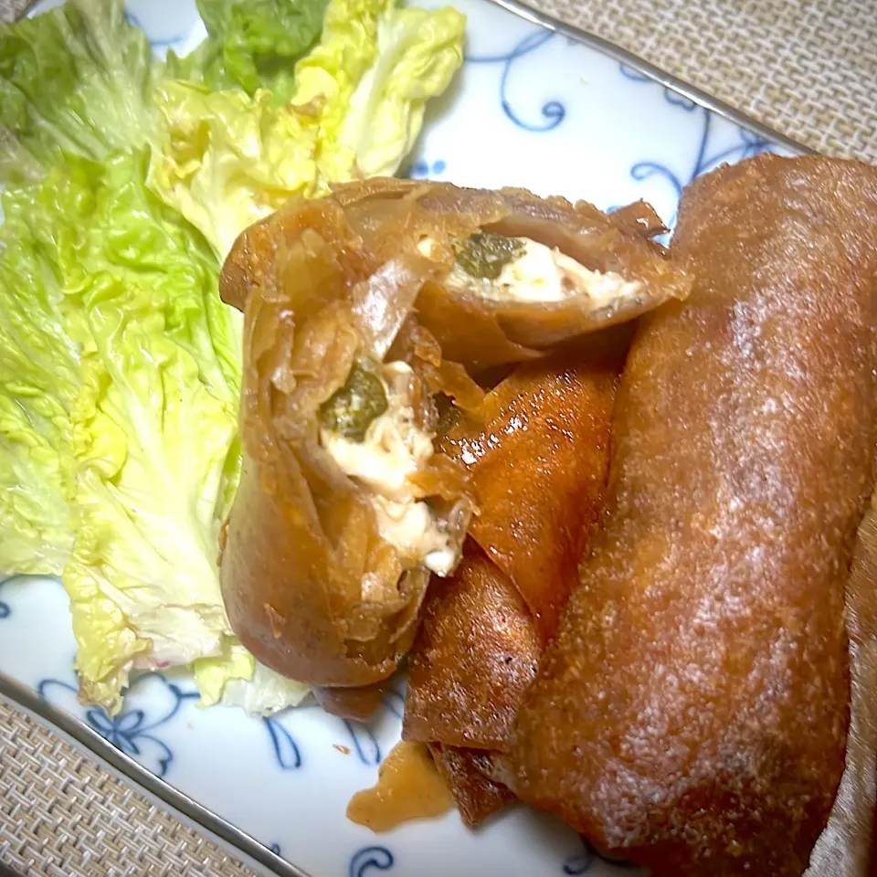 牡蠣とスモークサーモンの春巻き|Toras Kyokoさん