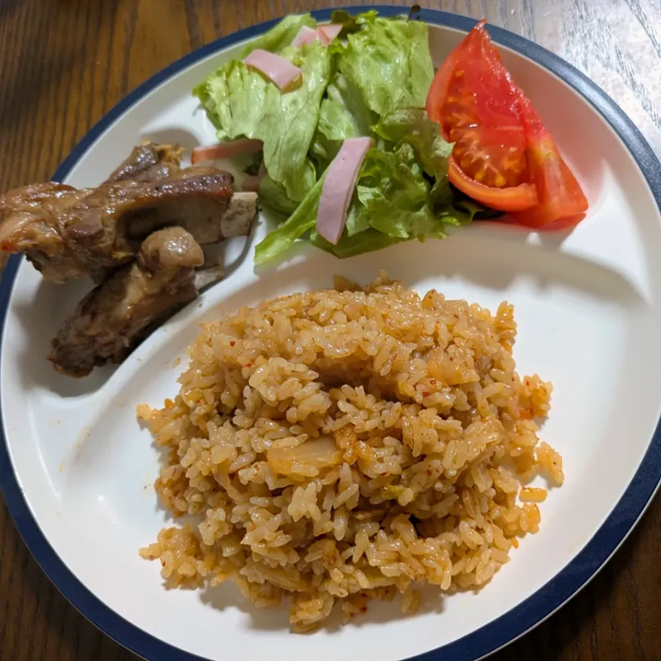 スペアリブとキムチ飯|じょうさん