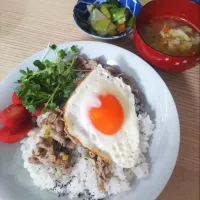 ねぎ塩豚のっけごはん、さつま揚げと青梗菜の煮物|ちゃいさん