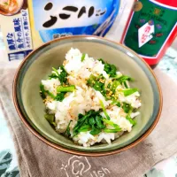 ナガマンさんの料理 【だしが香るだしむすび】セリご飯でだしむすび→→🔷せり🌿だし混ぜごはん🍚🔷|@きなこさん