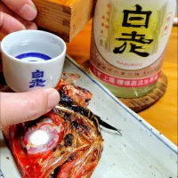 金目鯛かぶとの塩焼き