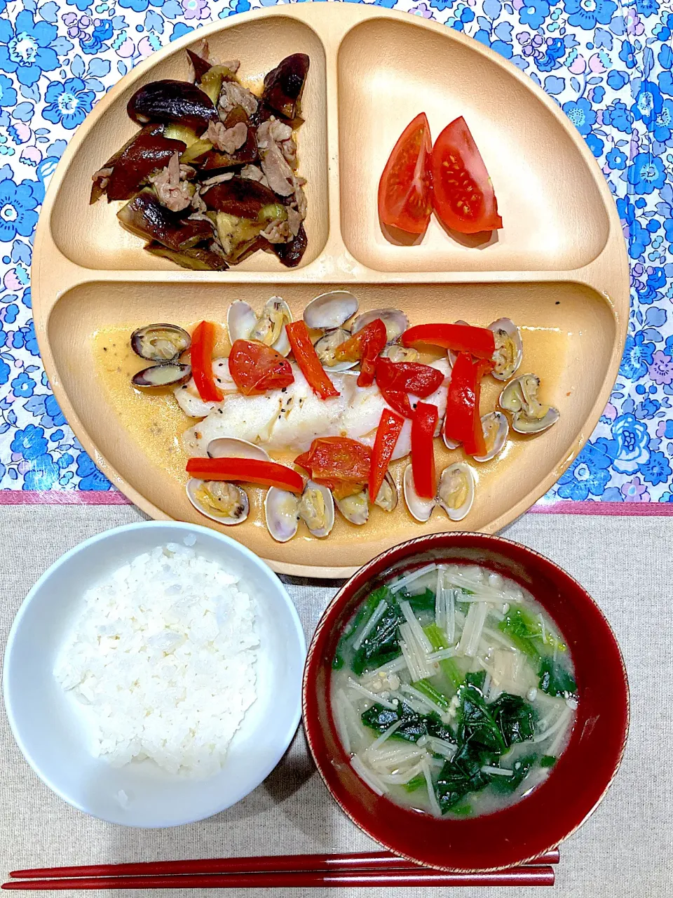 タラのアクアパッツァと豚茄子炒め|おしゃべり献立さん