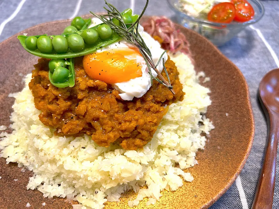 カリフラワーライスとキーマカレー|n_nさん