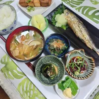 イワシの塩焼き定食です✨