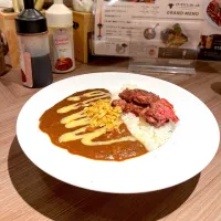 Small steak stewed curry rice|skyblueさん