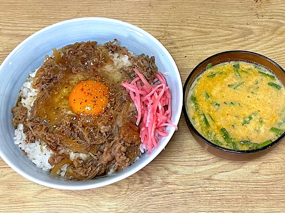 牛丼と呉汁|じいちゃんさん