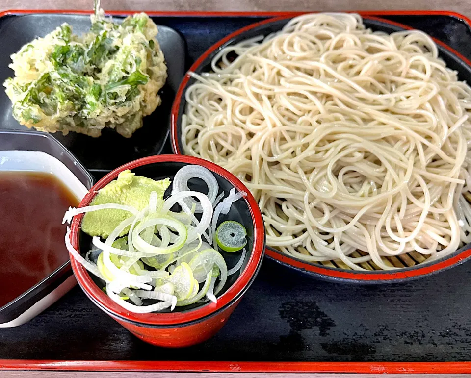 立食いそば手帳 名店120［首都圏編］あり賀せいろう（馬喰横山）春菊天せいろ   250318|ゆうじ.さん