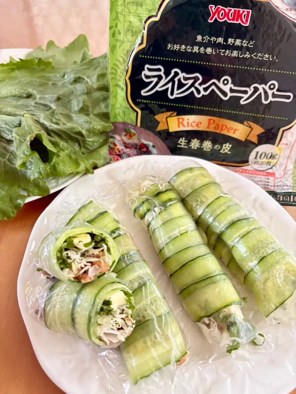 ライスペーパーで納豆ときゅうりの生春巻き|sana.ayaさん