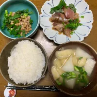 夕食　漬けキハダマグロ刺身|ATさん